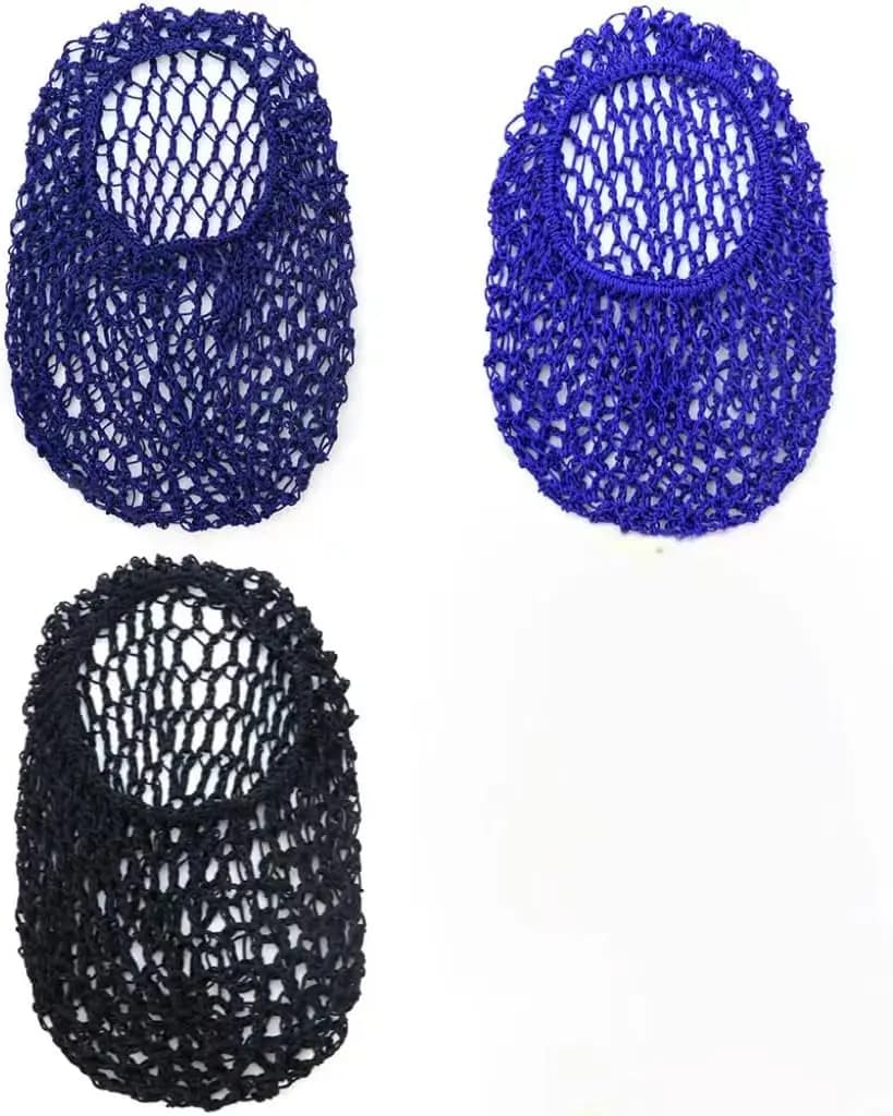 Set di 3 Retine per Capelli in Maglia di Rayon, Cappello a Rete Lavorato all'Uncinetto, Copricapo Morbido per Capelli Lunghi, Cappello da Notte per Donne