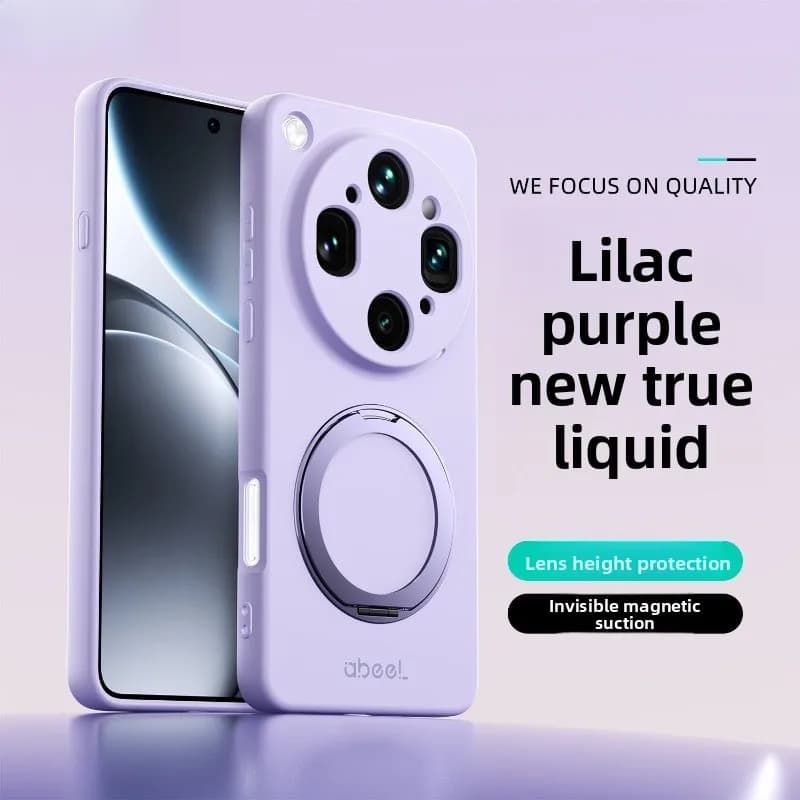 Custodia Magnetica a 360° per OPPO Find X9 Ultra ° Supporto girevole in silicone liquido, custodia delicata sulla pelle per ricarica wireless Magsafe