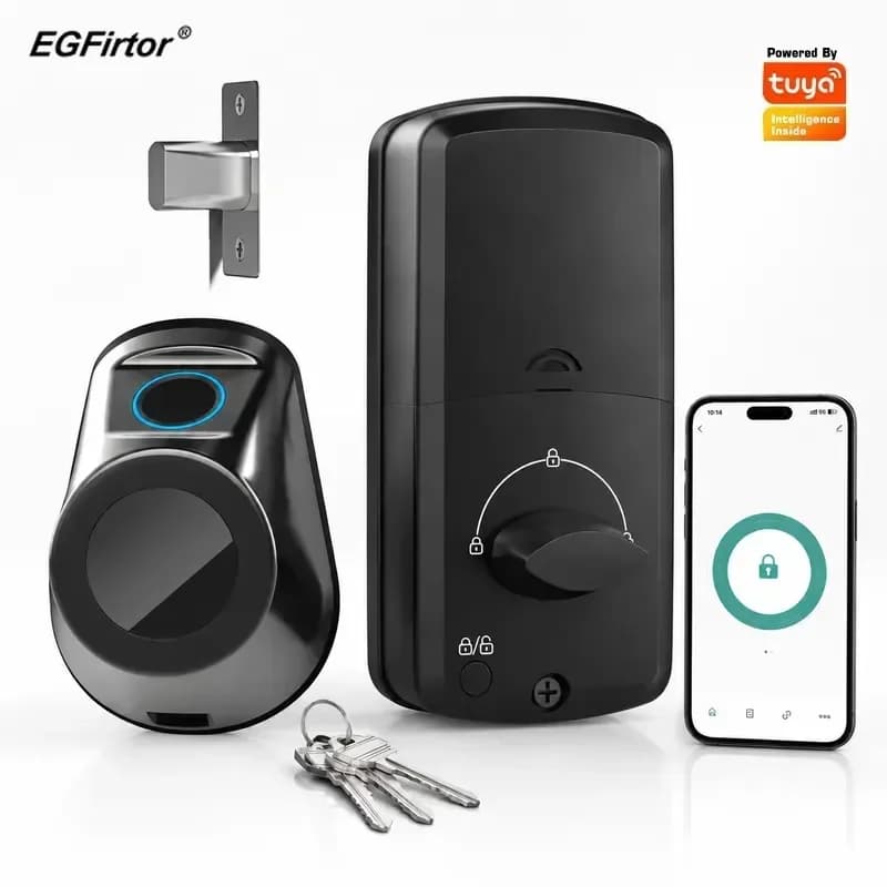 Tuya Smart Password Deadbolt Lock Wooden Door Replacement Fingerprint Electronic Bluetooth Locks
