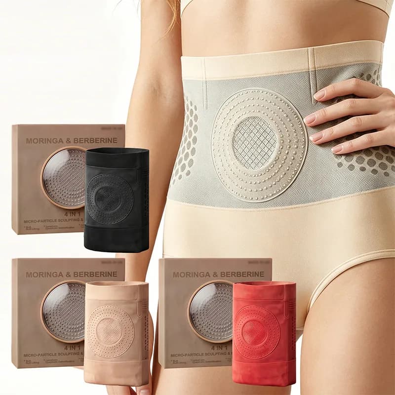 1Pc Pantaloncini modellanti a vita alta senza cuciture traspiranti a nido d'ape per donna Nuovi pantaloncini modellanti 4 in 1 delicati sulla pelle