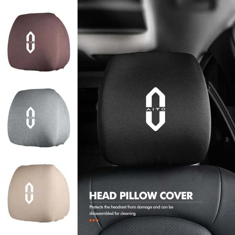 Car Seat Headrest Neck Pillow Dustproof Protective Cover For Aito M5 M7 2022 2023