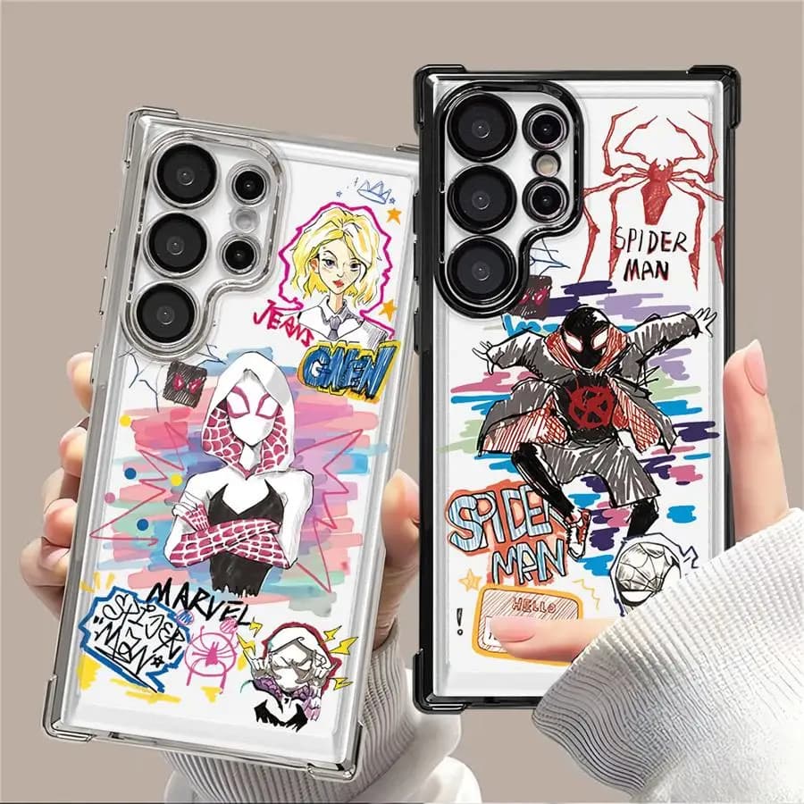 Phone Cover for Samsung Galaxy S25 S21 Plus S24 S23 S20 FE S22 Ultra S25Edge Marvel Spiderman Gwen
