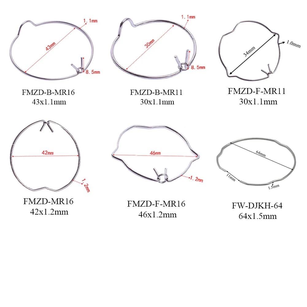100 pz Staffa per tazza luminosa Anello per carta Produttore Lampada Anello a molla di fissaggio MR16 GU10 Faretto da incasso