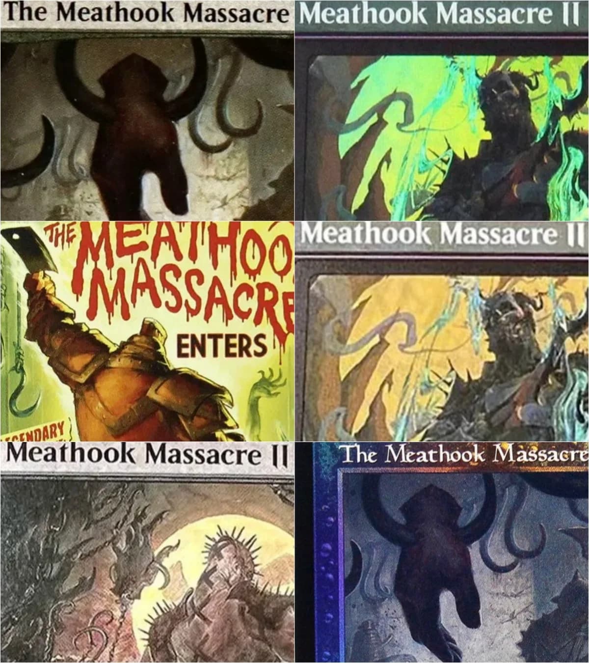 The Meathook Massacre Carte proxy magiche personalizzate TCG Gioco Proxy di qualità Gioco da tavolo Carte collezionabili Proxy