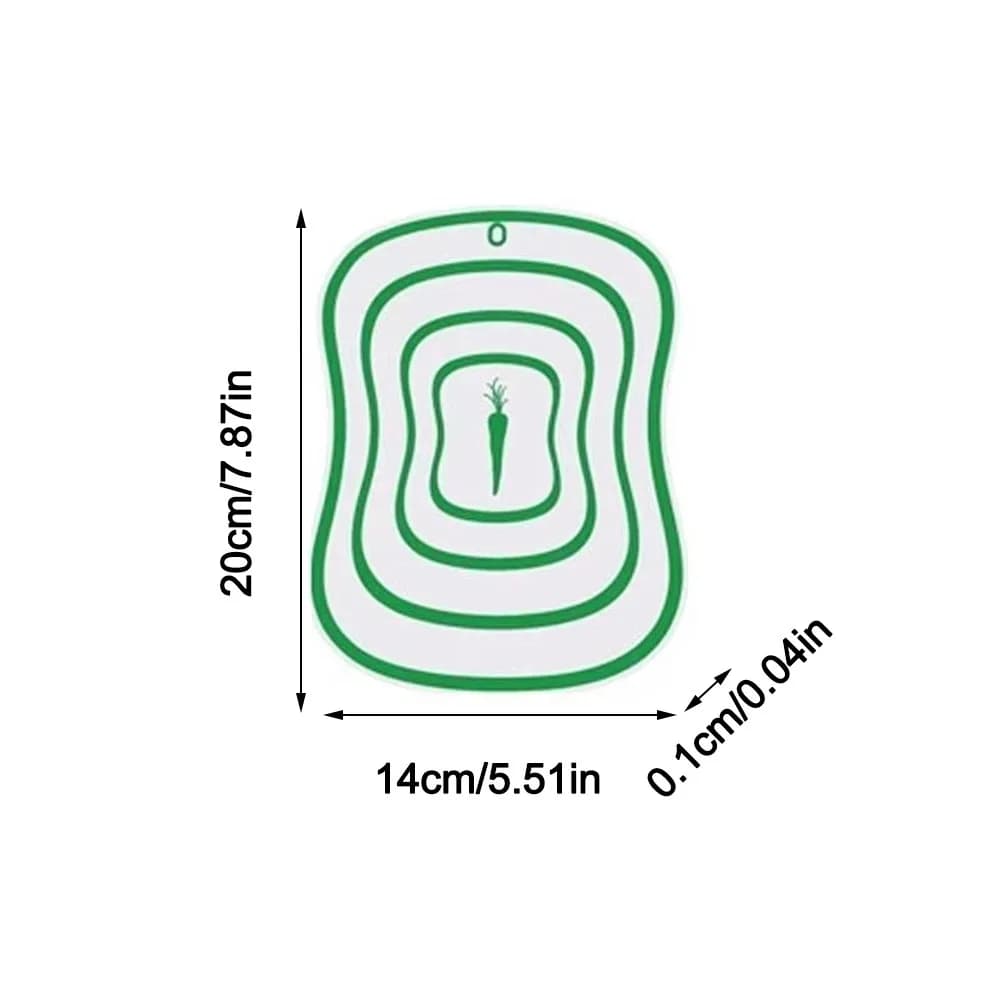 New Non-slip Cutting Board Flexible Antibacteria Classification Chopping Board Transparent PP Kitchen Chopping Kitchen