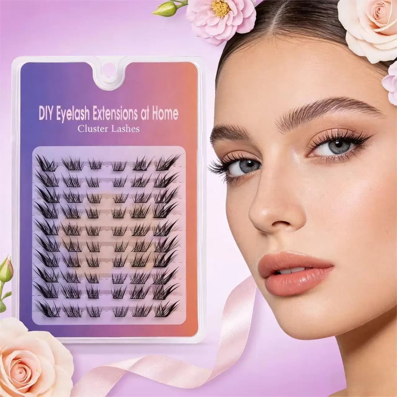 Ciglia Finte a Ciuffetti Effetto Volpe Gilde Babe, Extension Ciglia Singole a Ciuffetti Segmentate per Trucco di Bellezza