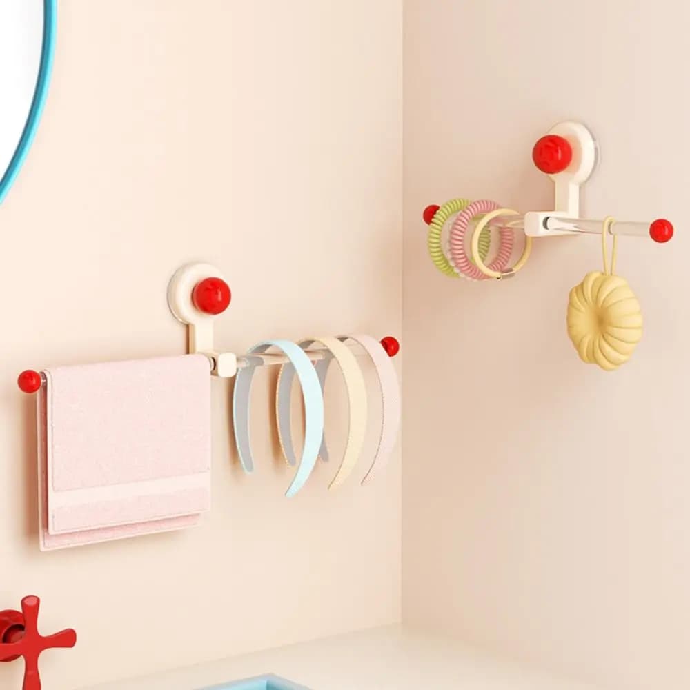 Gancio porta asciugamani da parete leggero con ventosa, organizer porta asciugamani resistente e impermeabile, gancio porta fasce per capelli