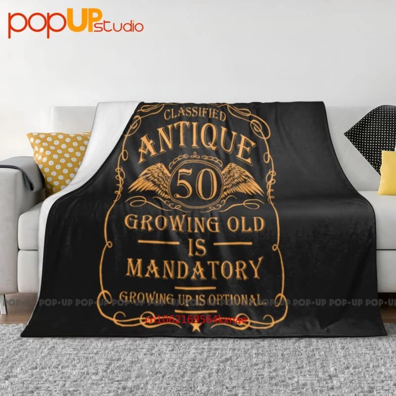 Regalo per il 50esimo compleanno Uomo di 50 anni Coperta ultra morbida Trapunta Copridivano invernale Copridivano