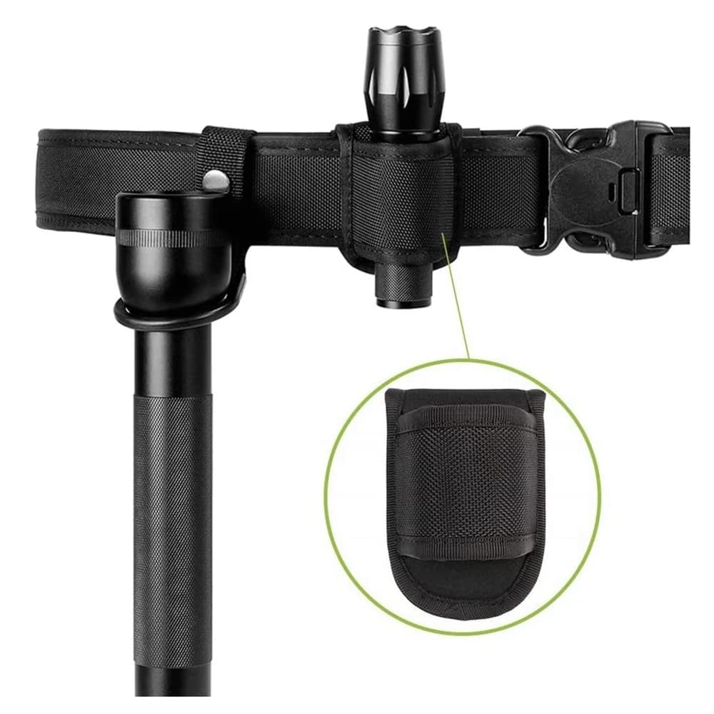 Supporto per torcia tattica, custodia per torcia con cintura resistente all'usura in nylon Custodia per torcia superiore aperta per escursioni in campeggio