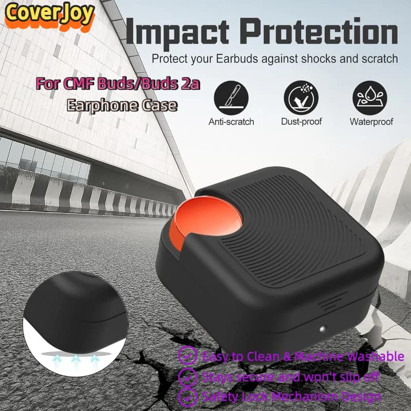 CJ For CMF By Nothing Buds Silicone protective case Soft cover for wireless earphones Durable shockproof case for earphones