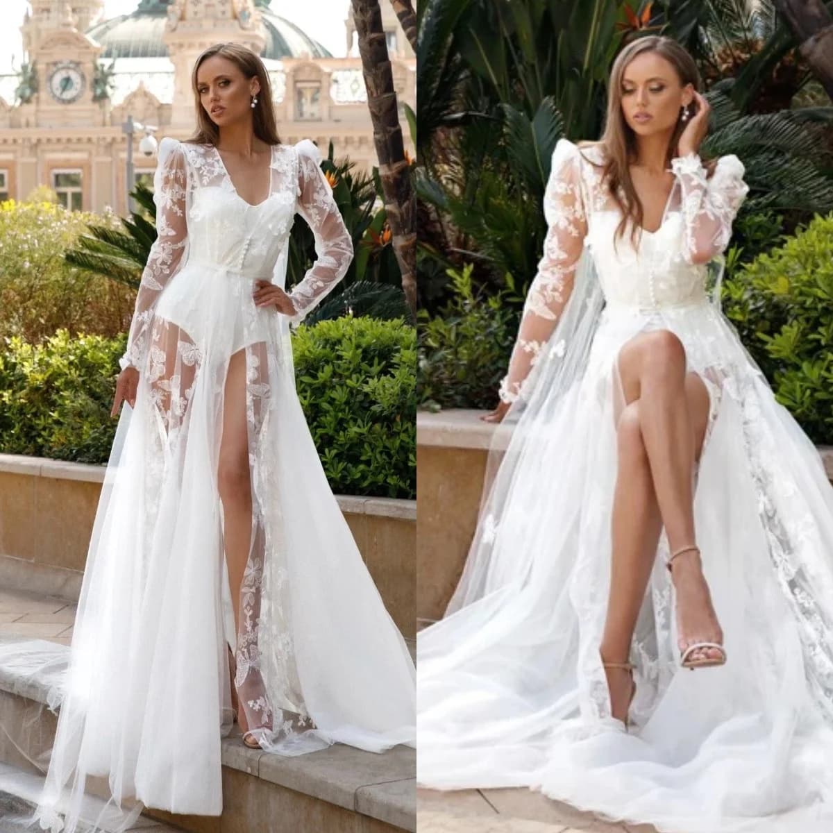 Abito da sposa lungo in pizzo, accappatoio da sposa, abiti da lingerie per le donne, pigiama da sposa personalizzato, abito premaman per servizio fotografico