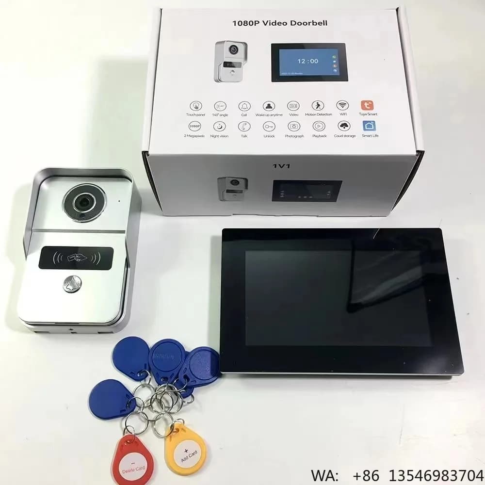 Sistema di Videocitofono Wireless AHD 1080P, Campanello Intelligente con Videocitofono e Sorveglianza