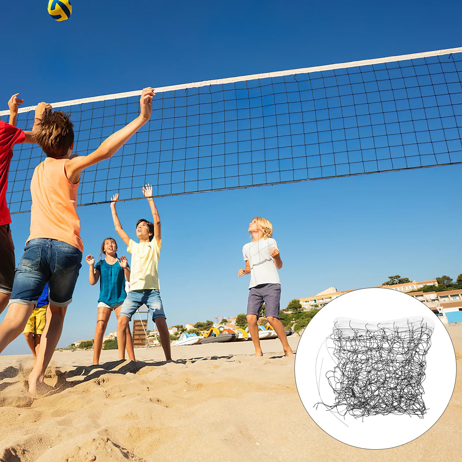 Rete da Pallavolo Professionale in Polipropilene, Resistente e Durevole per Uso Interno ed Esterno, Rete da Gioco per Pallavolo