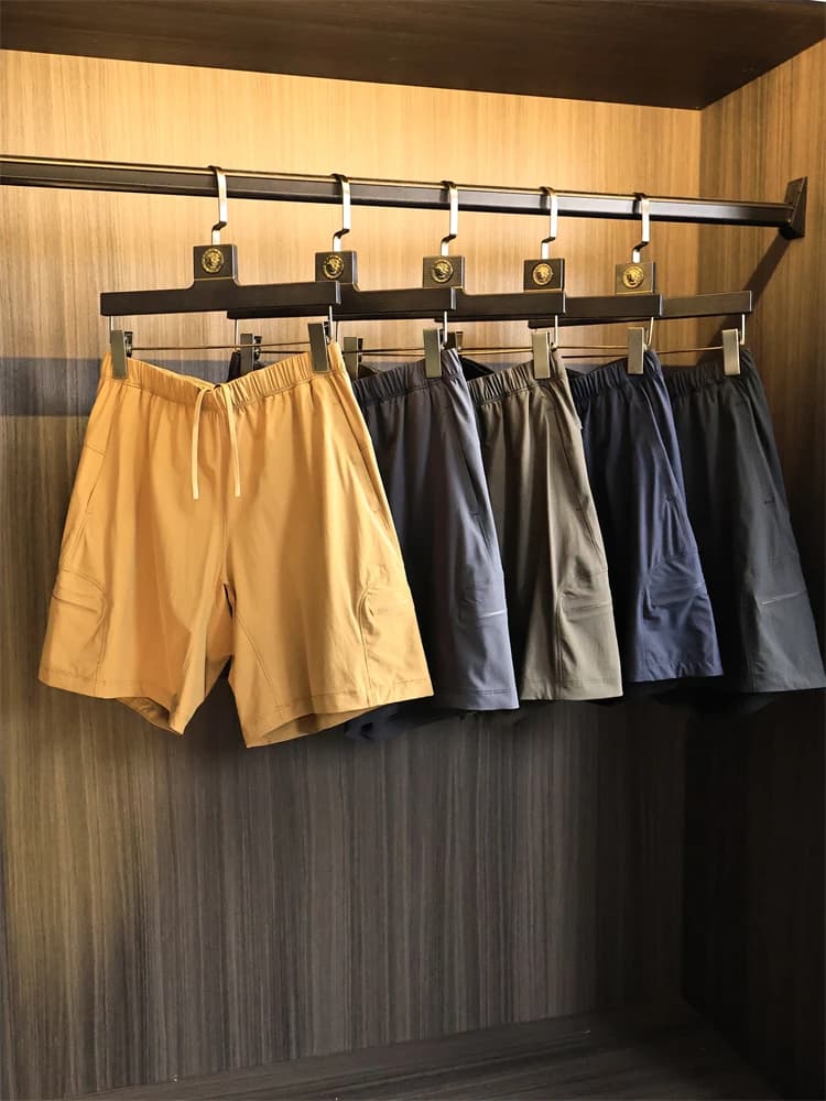 Double-Sided Flat Weave Four-Way Stretch Fabric Men's Color Moisture-Wicking Breathable Sporty Casual Shorts
