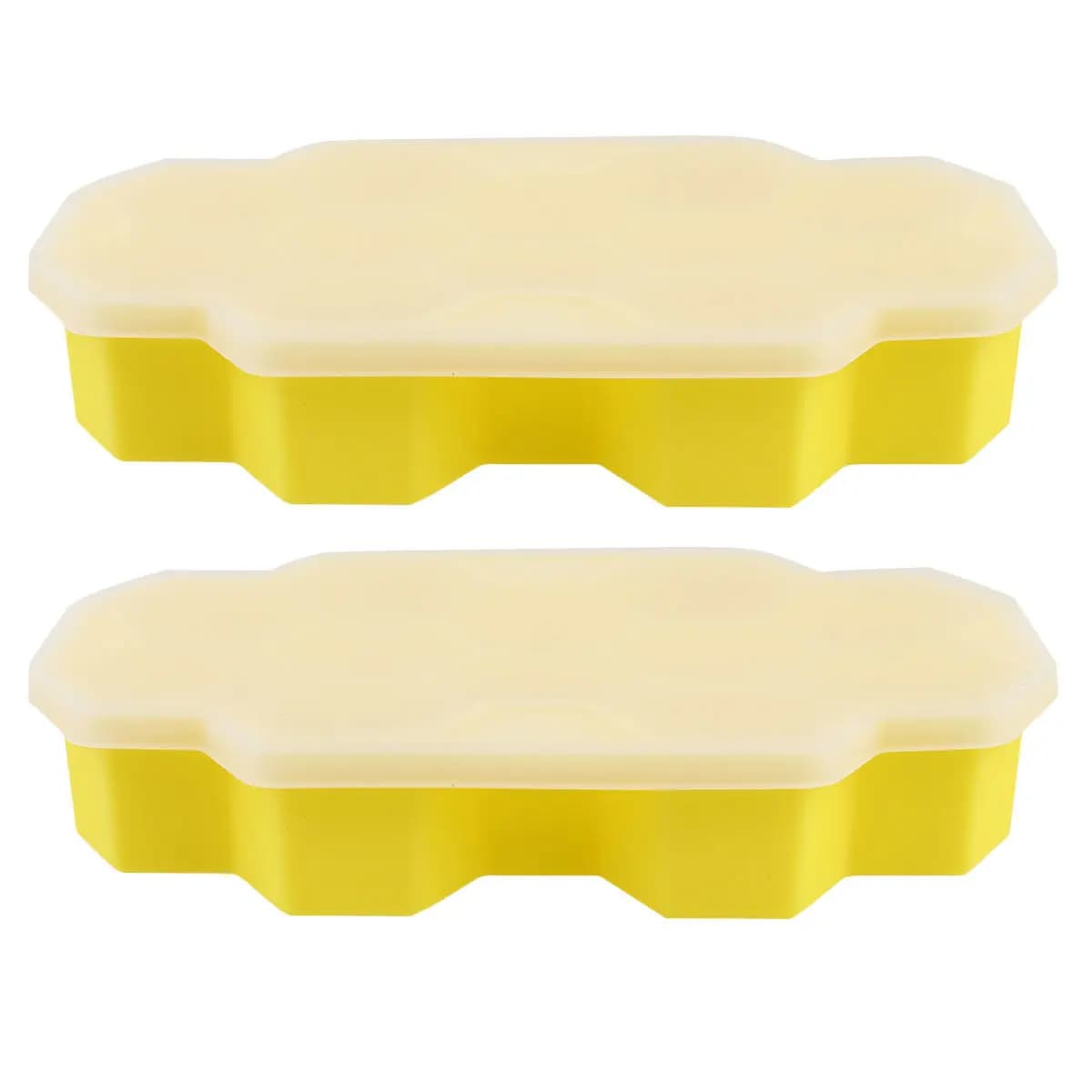 Set di 2 Stampi per Ghiaccio a Nido d'Ape con 12 Scomparti, Vassoio in Silicone per Ghiaccio di Grado Alimentare per Bambini, Pudding, Gelatine, Dessert, Frigorifero