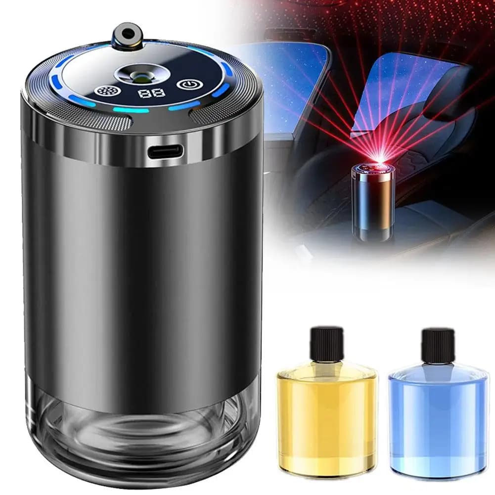 Diffusore Elettrico per Auto, Deodorante per Auto, Aromaterapia per Auto, Ricambio Profumatore, Luce Ambientale a Cielo Stellato