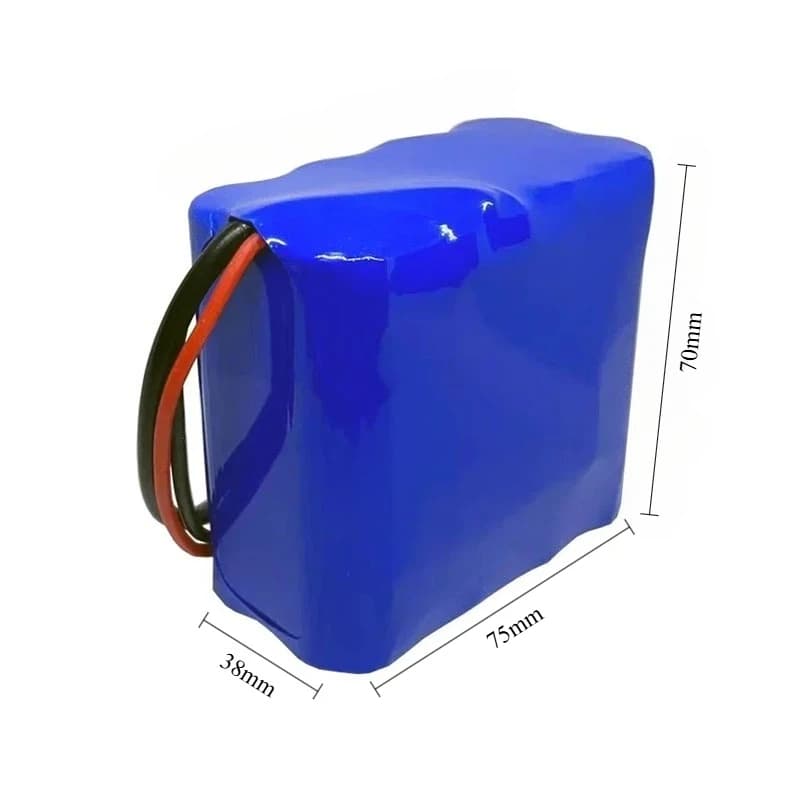 14.8V/14.4V 7AH 18650 Lithium Battery Pack 4S2P 7000mAh Built-in 10A BMS for Bluetooth Speakers and Night Fishing Lights