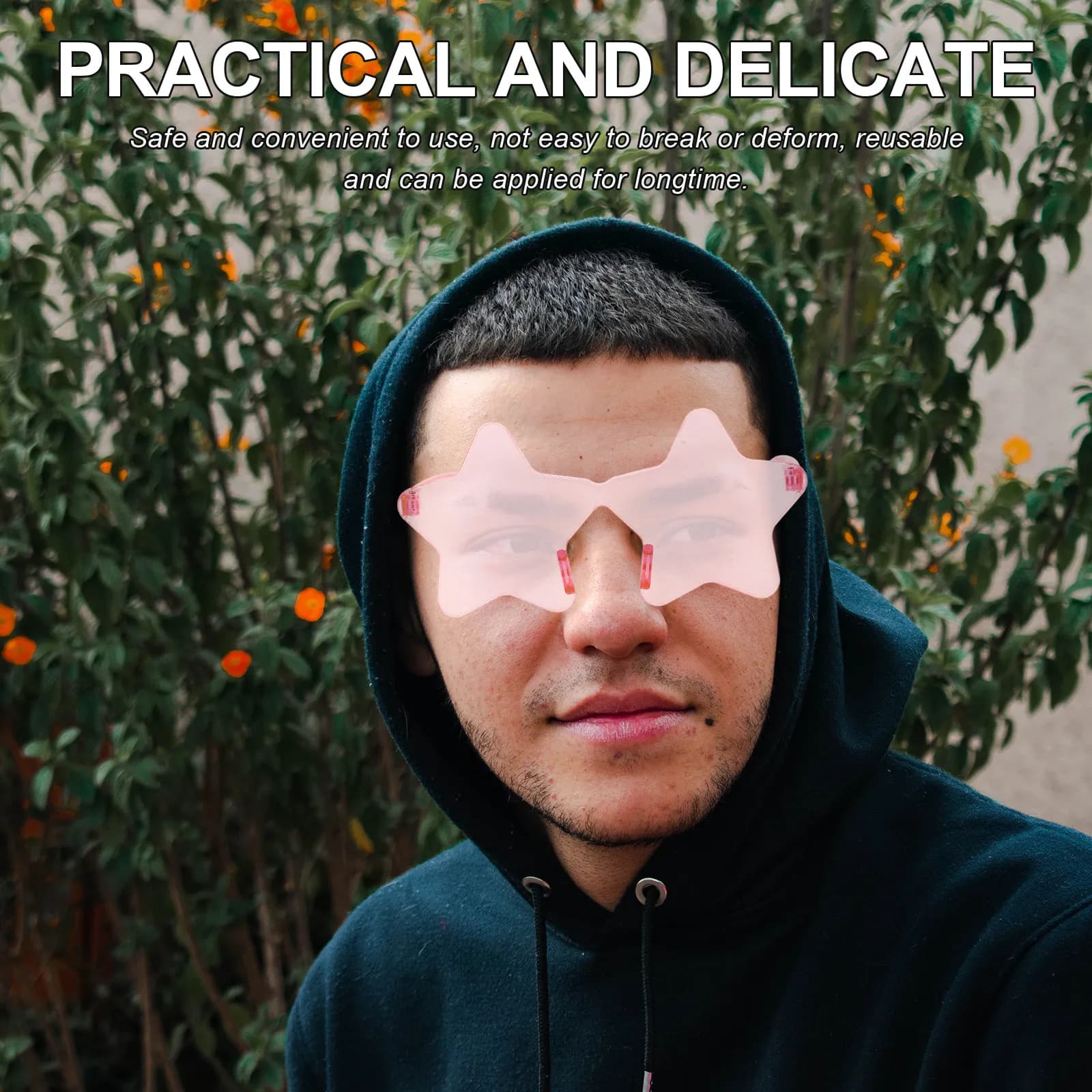 1 paio di occhiali da sole Star per donna e uomo, alla moda, senza montatura, con protezione UV, occhiali da festa, occhiali da festival, cool, eleganti, divertenti e decorativi