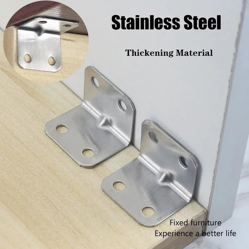 NEW Angle Iron Board Table, Chair, Cabinet, Wardrobe, Fixed Connector, 10/20pcs 90-degree Angle Iron Plate Bracket