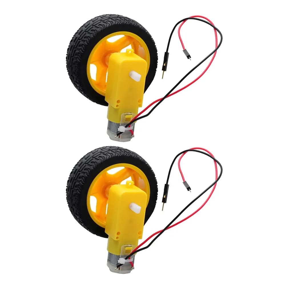 Set Motore DC con Riduttore a Doppio Albero 3-6V, Alta Coppia, Mini Elettromotore per Auto Smart, Robot e Serrature Elettriche Fai-da-te