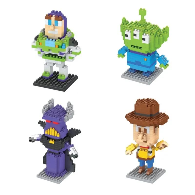 Toy Story Micro Building Blocks Alien Woody Buzz Lightyear Puzzle fai da te modello 3D Mini Brick Figures Toy For Kid regalo di natale