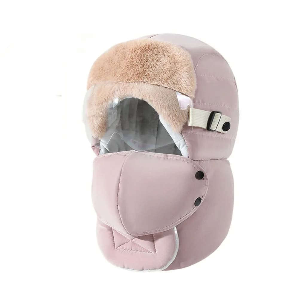 Cappello Invernale Antivento alla Moda con Maschera e Occhiali Antiappannamento, Cappello Lei Feng Antifreddo con Cappuccio, Caldo Cappello da Sci per Donna/Uomo