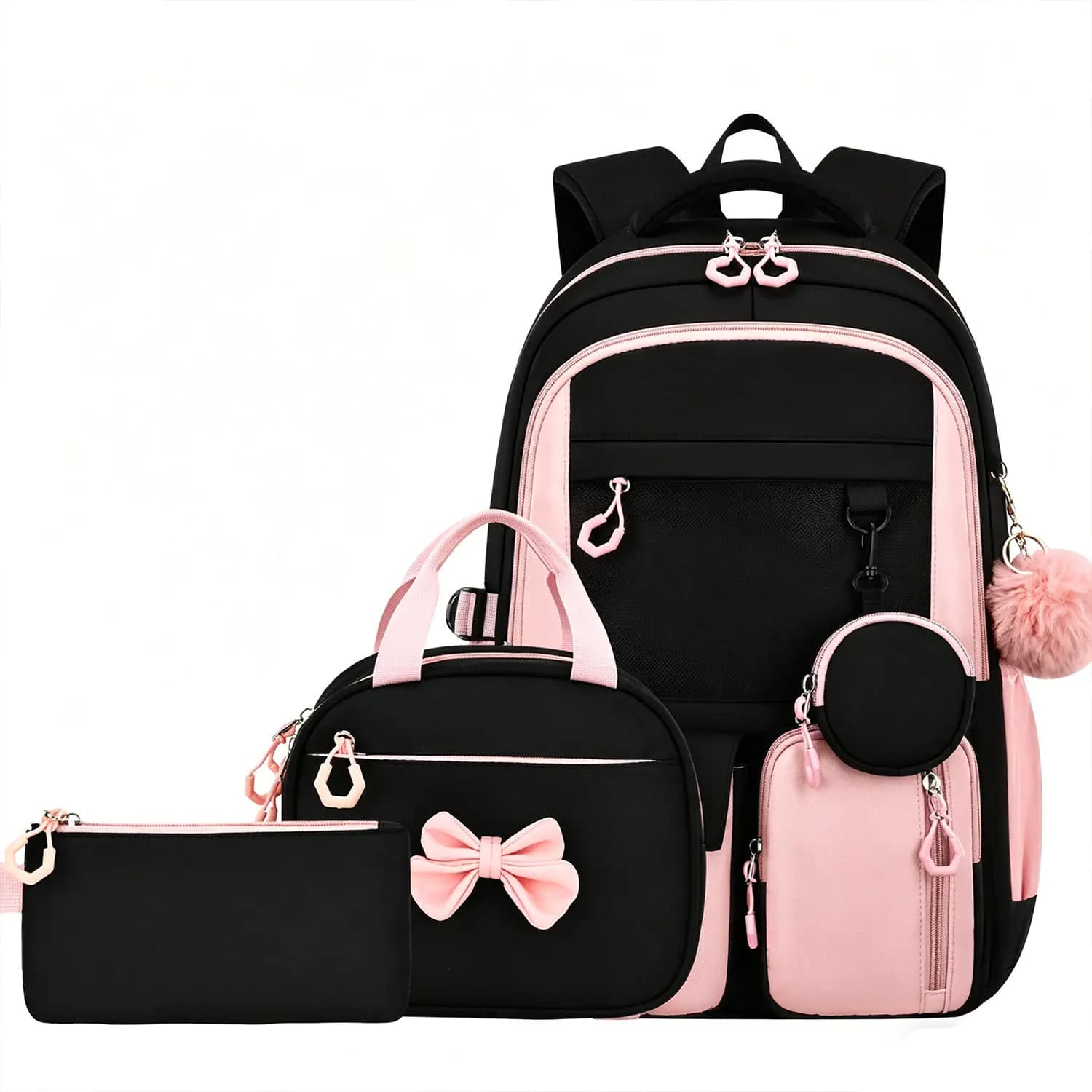 Children School Bags Set Girls Large Schoolbag Kawaii Primary School Backpack Kids Book Bag Waterproof Laptop Travel Rucksack