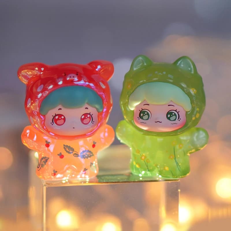 Pop Baobao Spring Travelogue Trasparente Mini Mystery Blind Box, piccola collezione di granuli carini Regalo di decorazioni per il desktop completamente trasparente