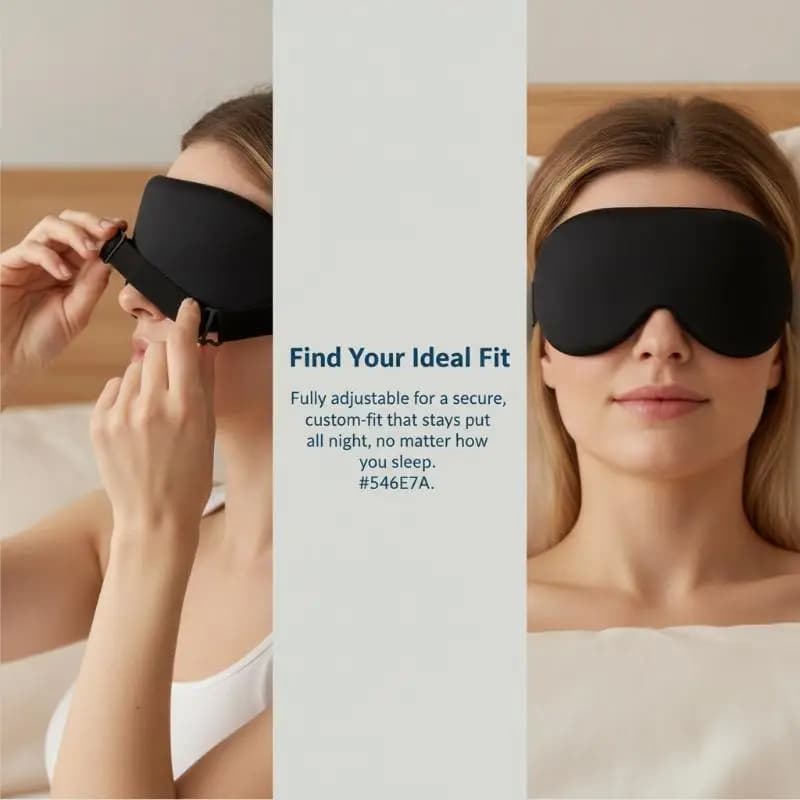 Soft Breathable Zero Pressure 3D Sleep Eye Mask Full Shade 1 PCS for Insomniacs Deep Sleep Reduce Eye Strain