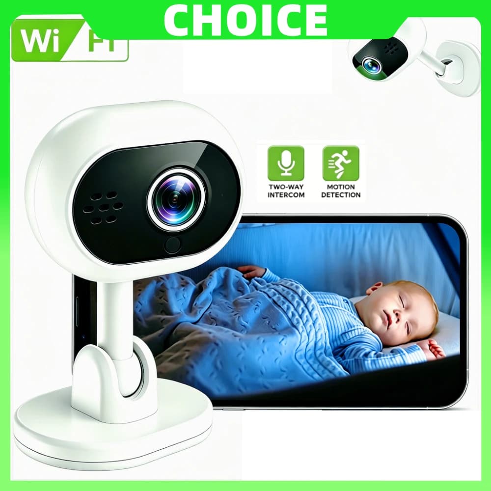 Mini Telecamera WiFi 1080P per Interni con Visione Notturna e Audio Bidirezionale, Telecamera per Animali Domestici e Baby Monitor, Mini Telecamera di Sorveglianza WiFi