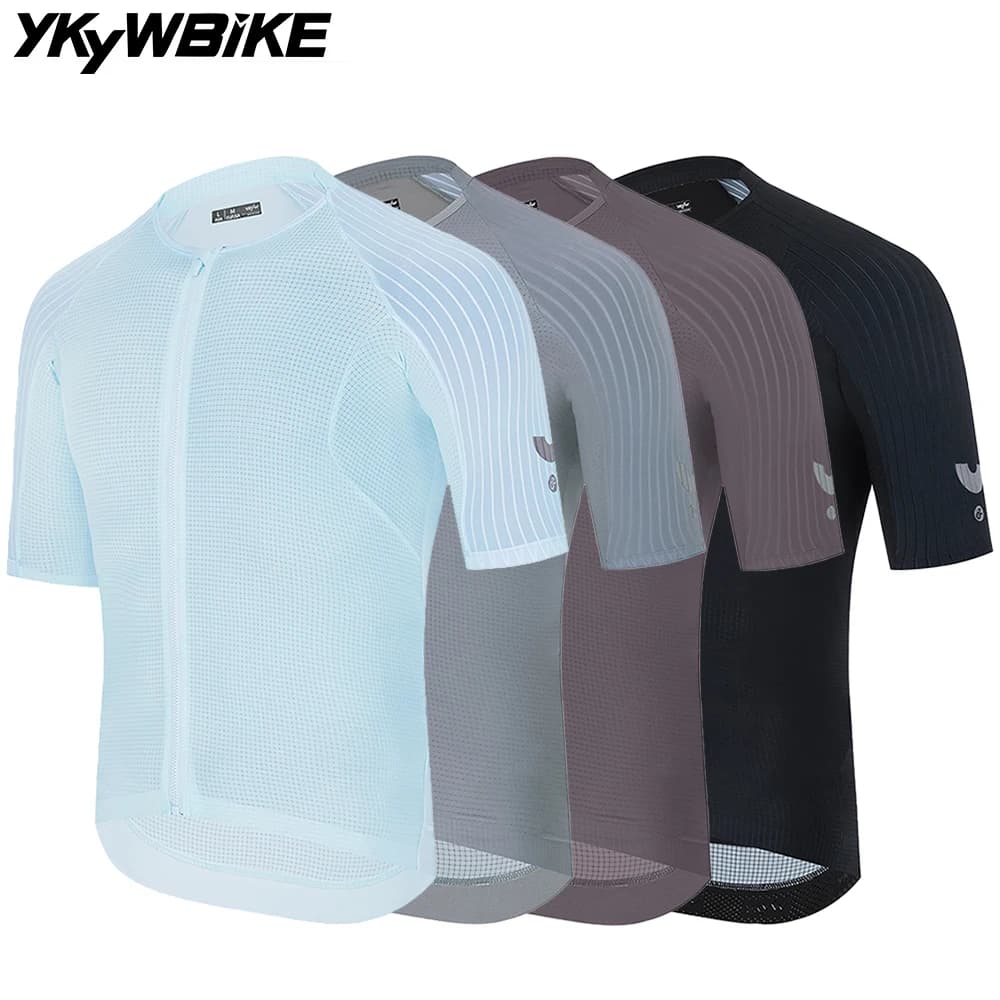 YKYWBIKE 2026 Maglia Ciclismo Uomo Estiva Raglan Manica Corta Aerodinamica Traspirante Asciugatura Rapida Pro Bici da Corsa MTB