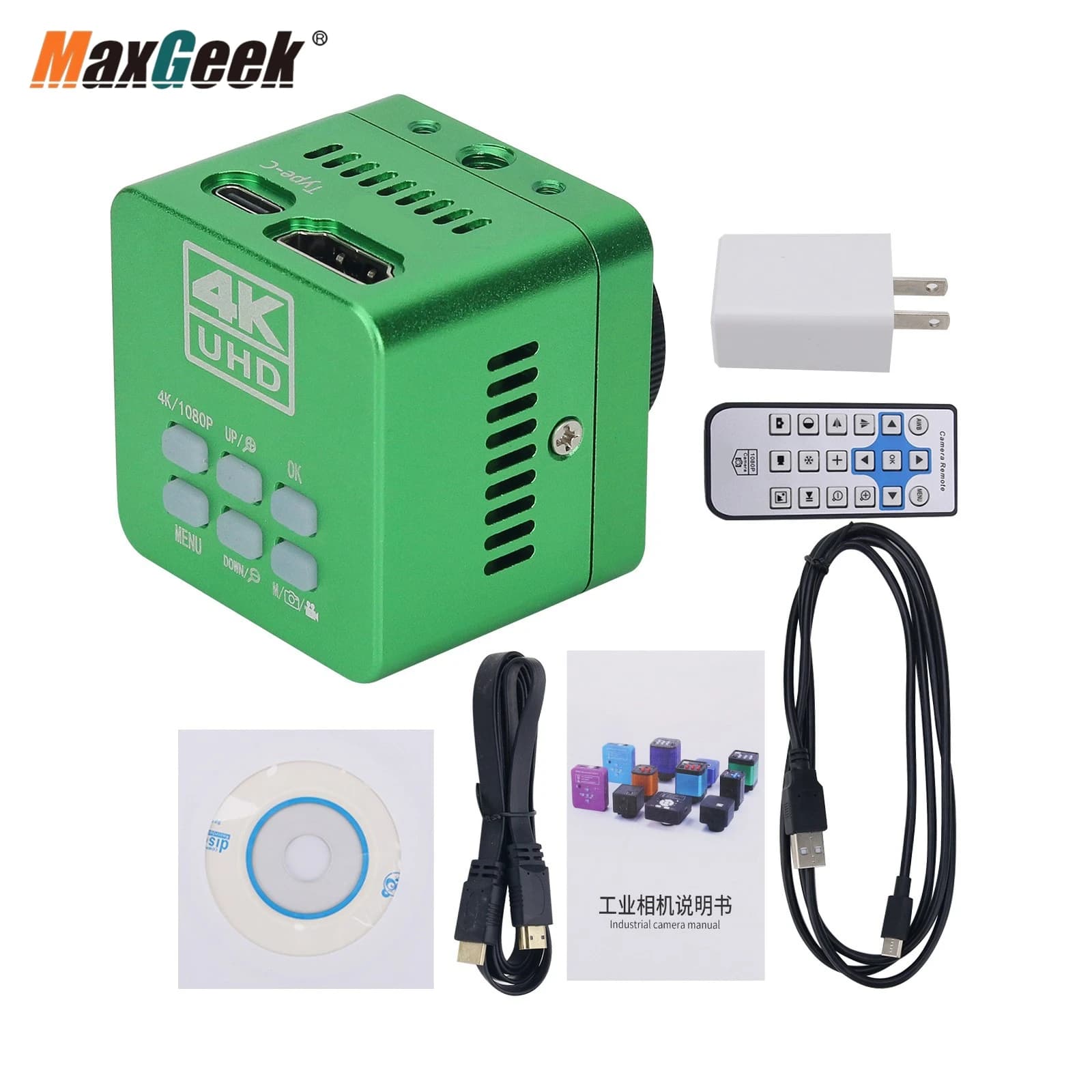 Maxgeek HY-6210 4K UHD microscopio fotocamera sensore di immagine elettronico 16 milioni di Pixel fotocamera industriale