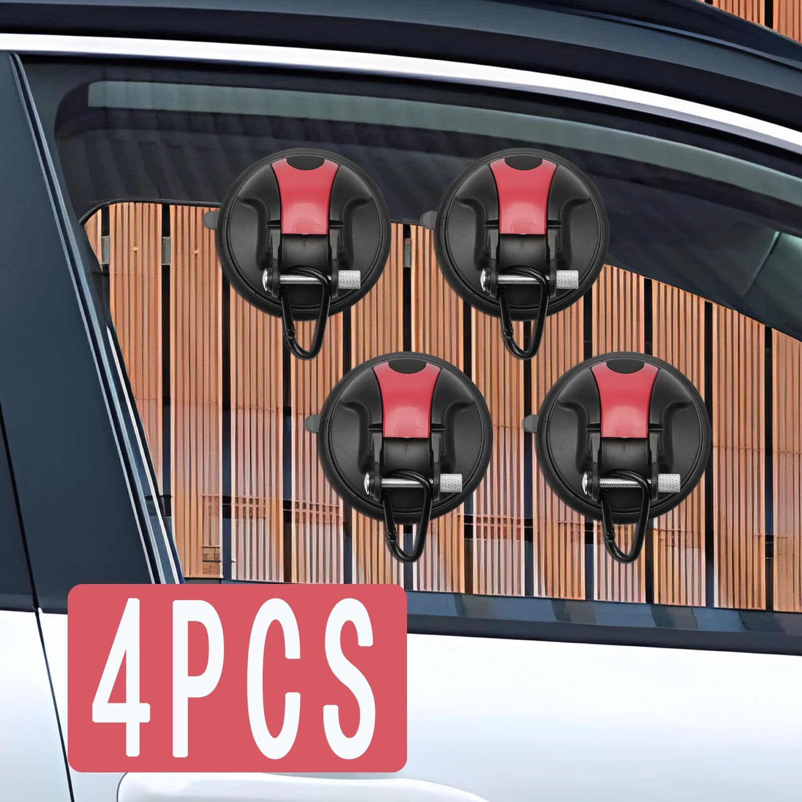 4 pezzi ganci a ventosa portatili senza foratura ventose multifunzionali ancoraggio auto elementi essenziali da campeggio per tende da sole tende sospese