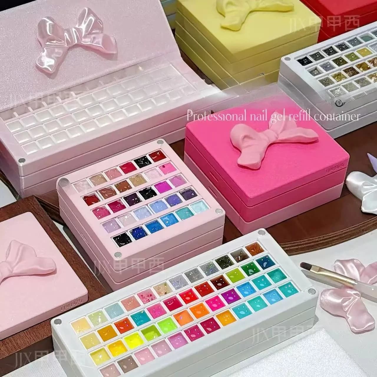 3/2/1 layer Empty Magnetic Packaging Box For Nail Manicure DIY Fast Painting Gel Solid UV Varnishes Ombre Gel Nail Polish
