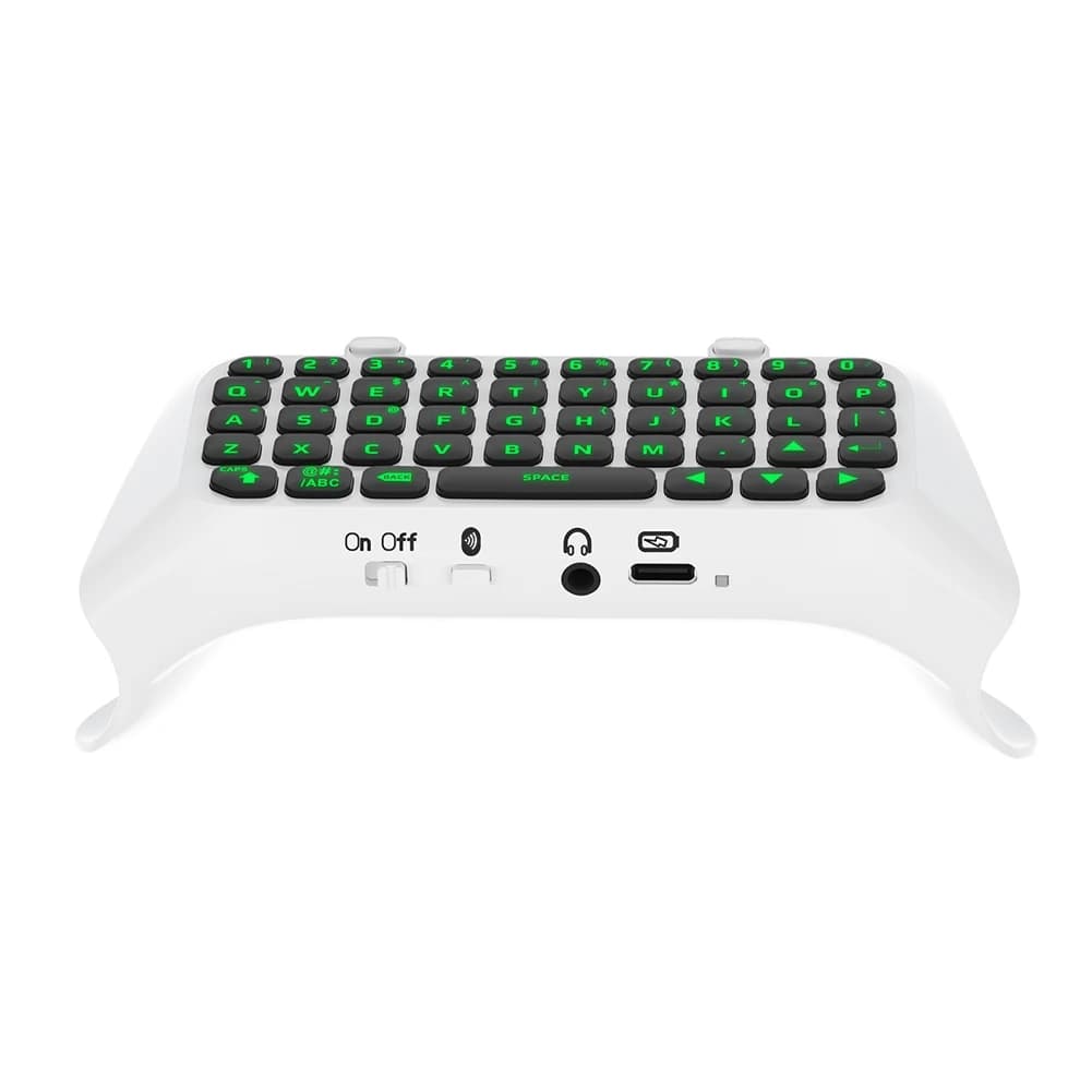 Mini tastiera Chatpad da 500 mAh, tastiera wireless compatibile con Bluetooth, retroilluminazione verde, altoparlante integrato per PS5 Elite Handle