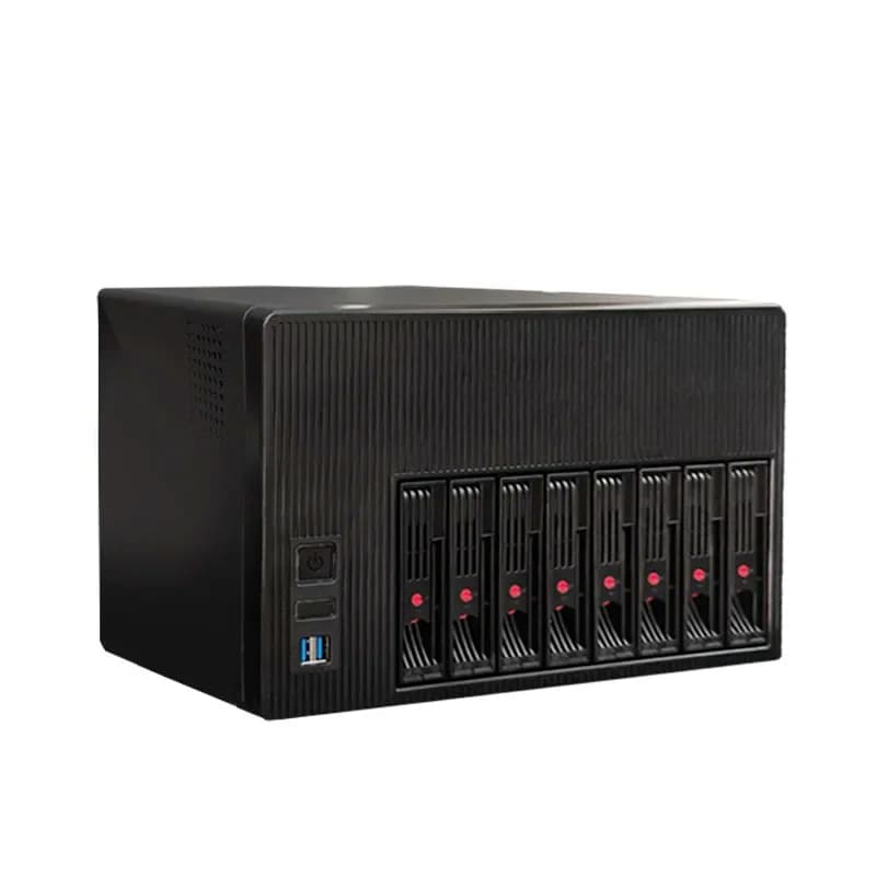 Server NAS E5 per archiviazione audio e video, editing online, rete in bianco e nero, Flying Cow OS, 10 Gigabit 2.5G
