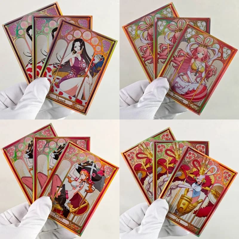 Custodia Protettiva per Carte da Gioco One Piece Laser Uta Nami 67x92mm Boa Hancock Shirahoshi OPCG PTCG DTCG - Collezione di Carte da Gioco