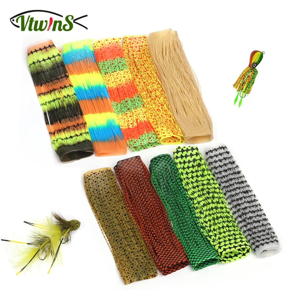Vtwins multi Color UV Silicone gambe gonna in gomma radiata Flutter gambe streamer pesca a mosca pesca in mare materiale di legatura affrontare