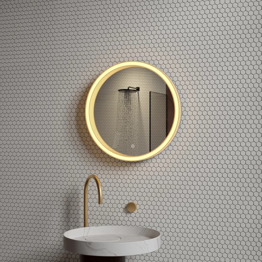 Specchio LED Rotondo Multifunzionale per Bagno con Illuminazione a 3 Colori