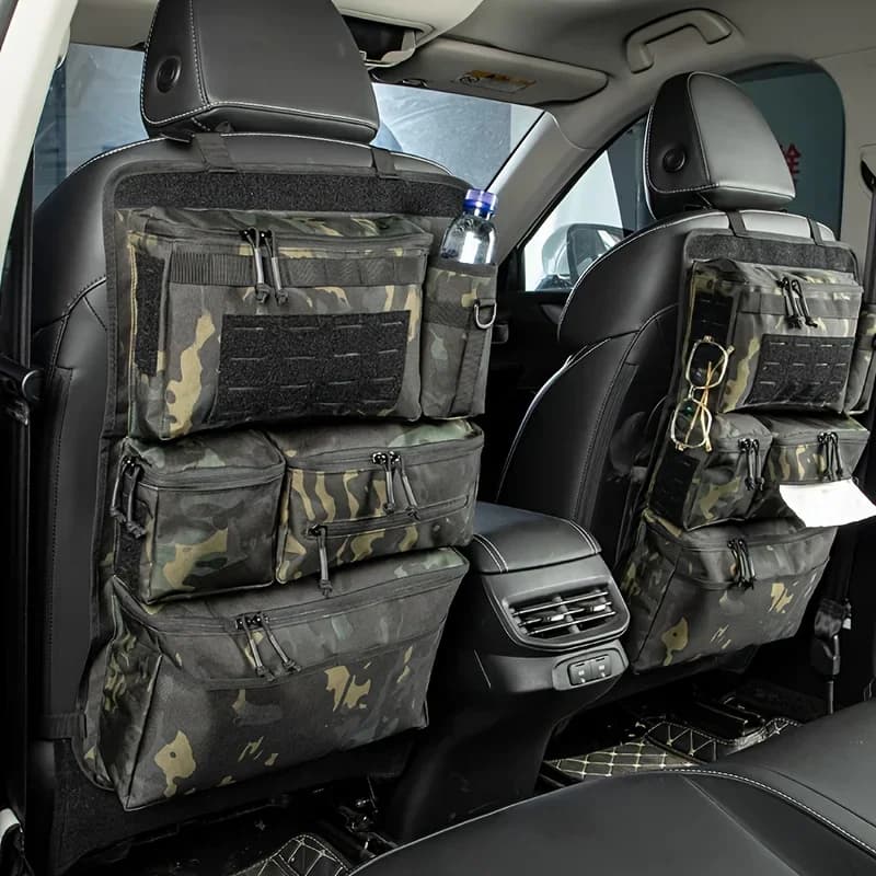Organizer tattico per sedile auto, borsa portaoggetti multifunzionale tattica da appendere al sedile posteriore