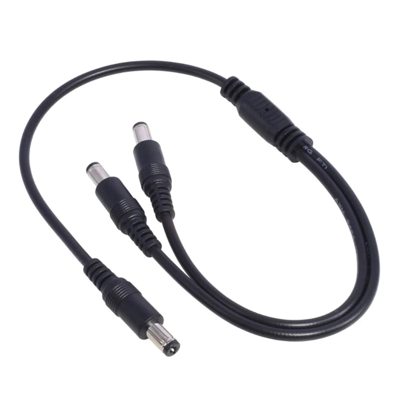 1 confezione alimentazione da 1 maschio 2 maschi 5,5 mm x 2,1 mm cavo sdoppiatore alimentazione cavo adattatore sdoppiatore Y, cavo Y 2