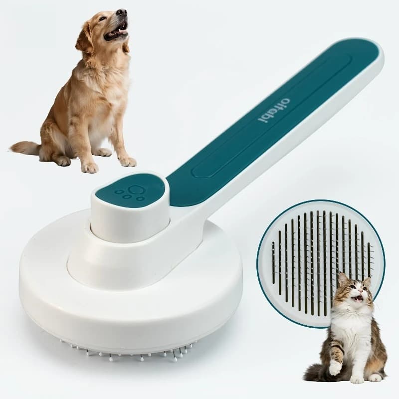 Self Cleaning Pet Grooming Brush Retractable Dog Cat Hair Remover Comb for Long Short Hair Shedding Grooming