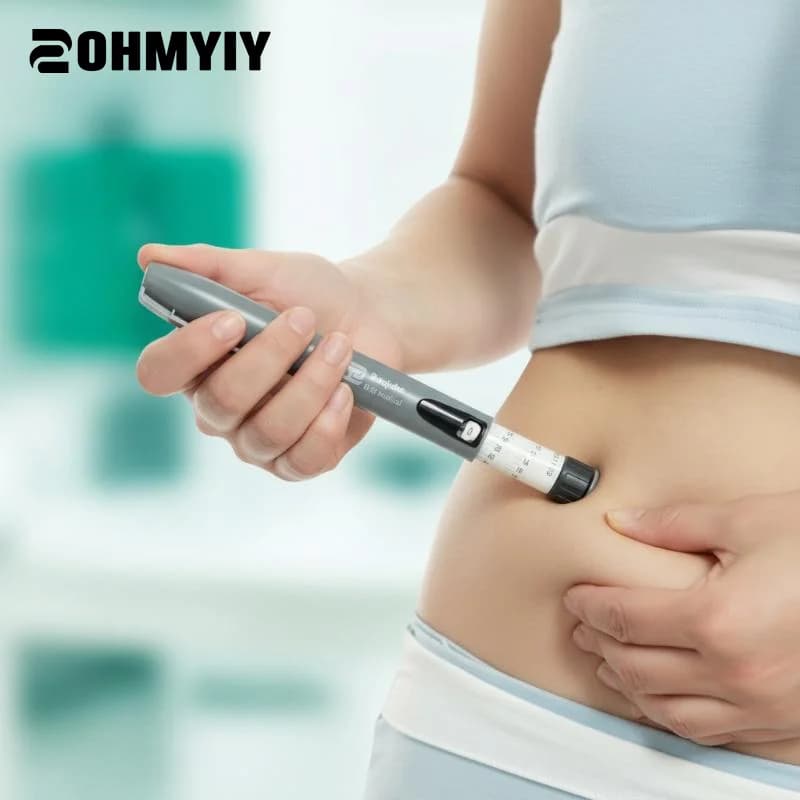 Penna per Insulina Riutilizzabile con Dosaggio di Precisione e Borsa Portaoggetti, Ideale per Uso Domestico, Kit per Diabetici