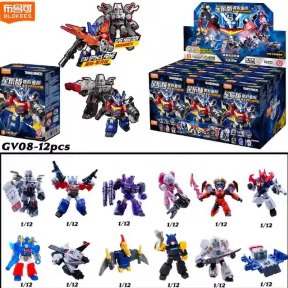 Original Blokees Transformers Defender Version 08 - Battle Stars Series Blind Box Action Figures Peripheral Collect Toys Gifts
