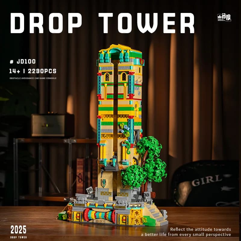 3D Puzzle High Difficulty Handmade Assembly Model Toys, "Medieval Jumping Machine Architecture," Model Ornaments, Gifts,XT129