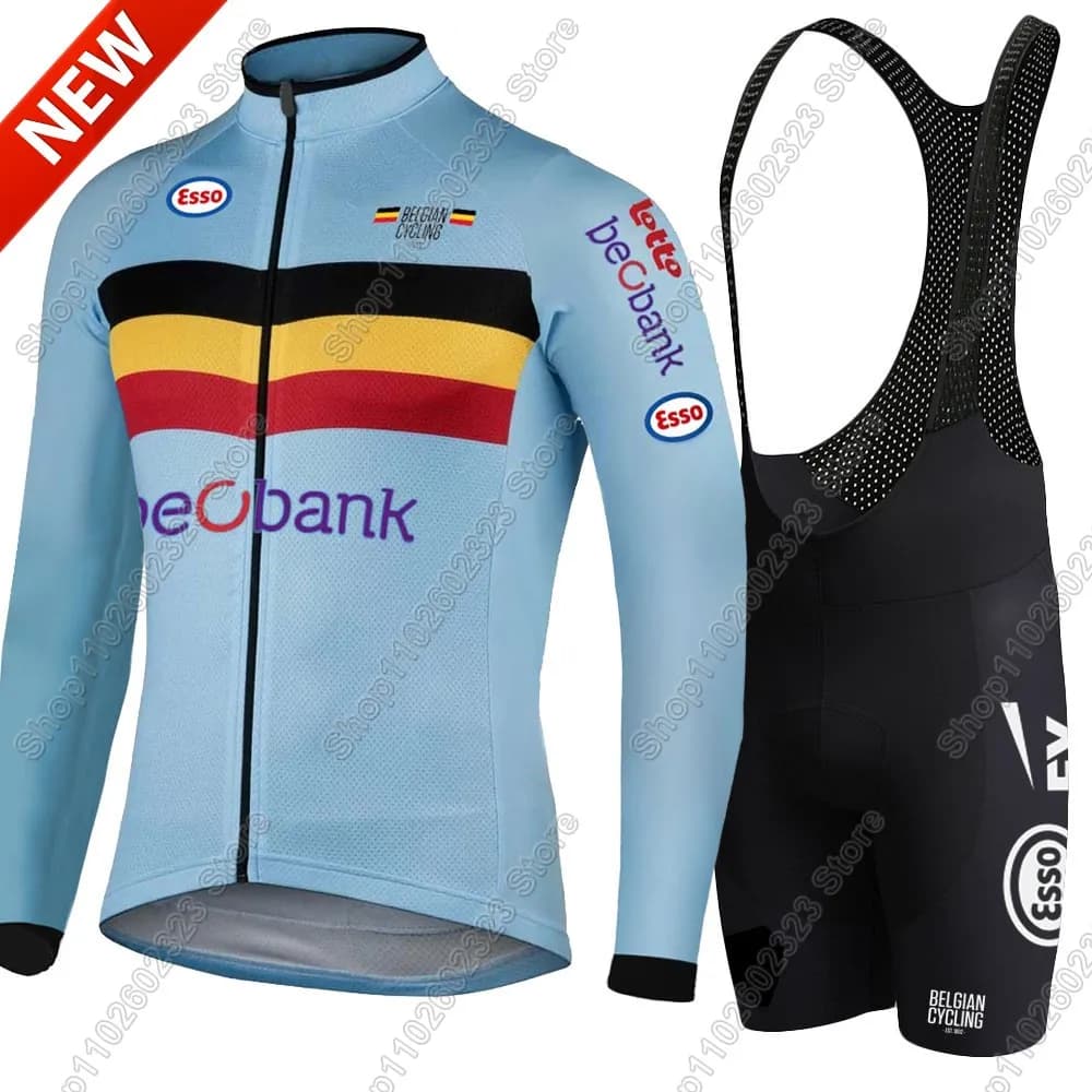 Cycling jersey of the Belgian national team 2025 Set short-sleeved Belgian short-sleeved road bike shirts trousers with bicycle straps MTB Maillot