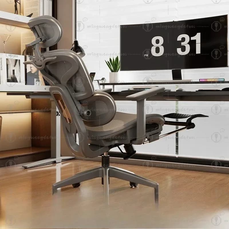 Sedia da Ufficio Ergonomica Girevole, Sedia da Computer Regolabile e Reclinabile per Casa, Ufficio e Gaming con Supporto Lombare