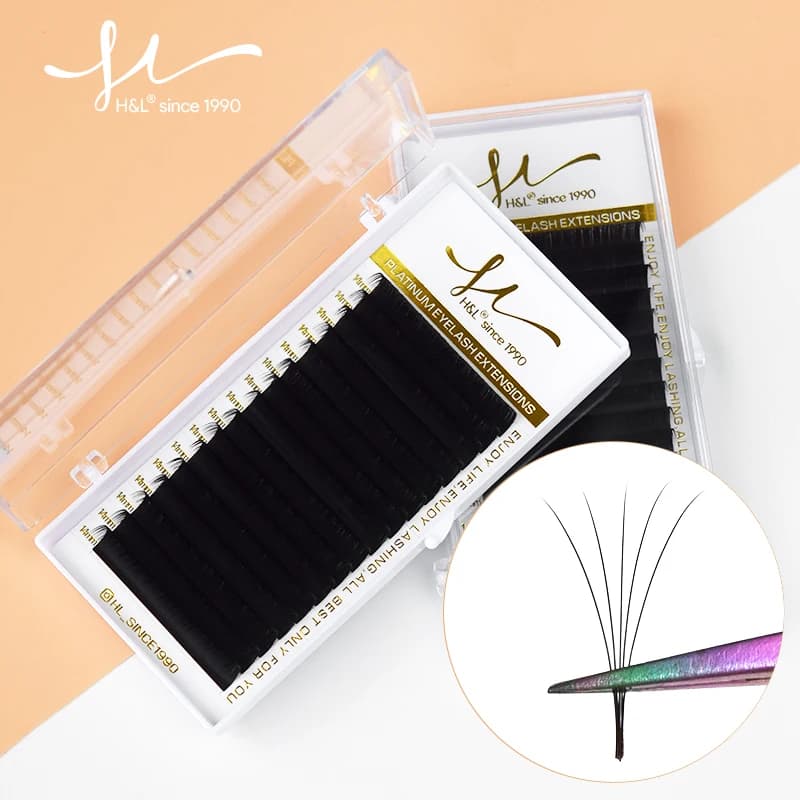 H&L DESDE 1990 16 files 0.12 thickness individual eyelashes Maquiagem Cilios for professionals Extension soft mink eyelashes