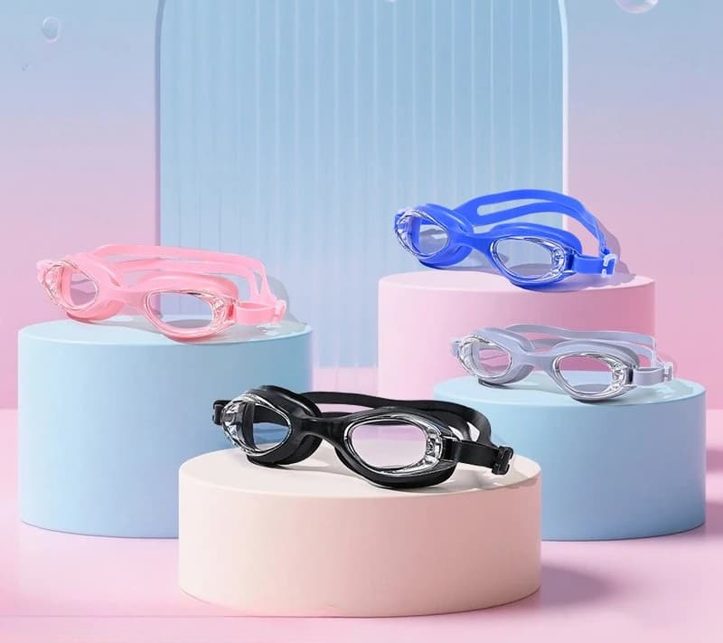 Occhialini da nuoto per bambini, occhiali da nuoto trasparenti, impermeabili e antiappannamento, ad alta definizione, per allenamento professionale