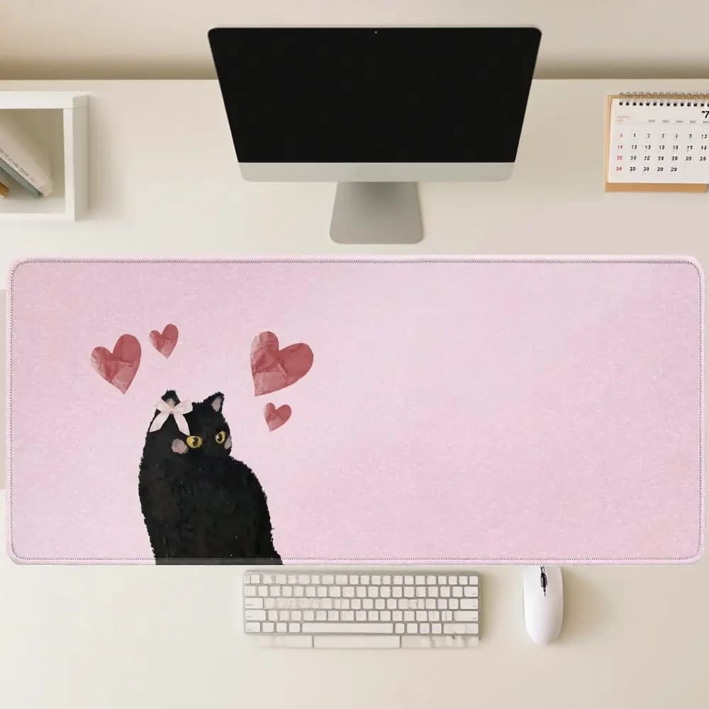 Simpatico tappetino per mouse con cane Samoyed bianco Daisy, tappetino da scrivania grande, tappetino per mouse da gioco impermeabile e antiscivolo per ufficio, casa, laptop, tastiera